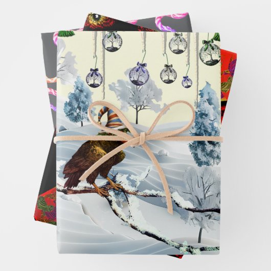 WHIMSIGOTH HOLIDAY wrapping paper 3 vel-set (In situ)