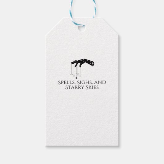 Whimsigoth Ink – Mystieke bossen, manen en magie Cadeaulabel (Voorkant)