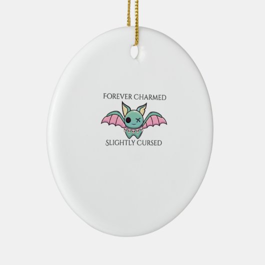 Whimsigoth Ink – Mystieke bossen, manen en magie F Keramisch Ornament (Rechts)