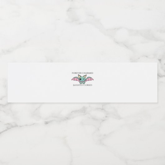 Whimsigoth Ink – Mystieke bossen, manen en magie F Waterfles Etiket (Enkel label)