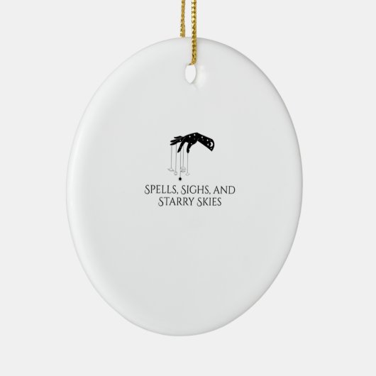 Whimsigoth Ink – Mystieke bossen, manen en magie Keramisch Ornament (Rechts)