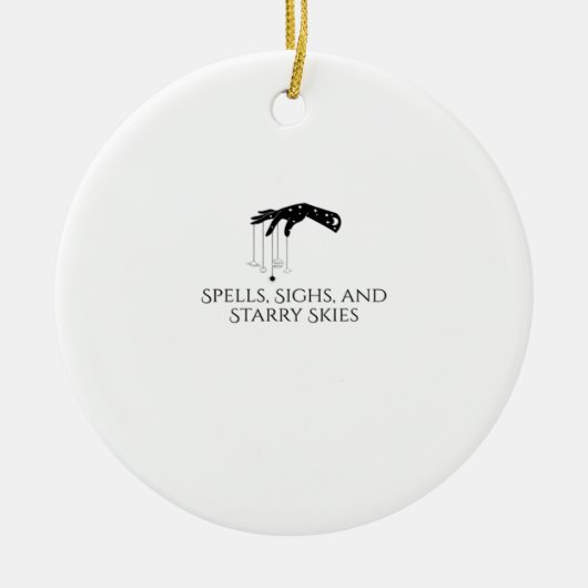 Whimsigoth Ink – Mystieke bossen, manen en magie Keramisch Ornament (Voorkant)