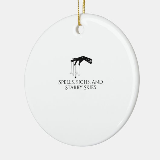 Whimsigoth Ink – Mystieke bossen, manen en magie Keramisch Ornament (Links)