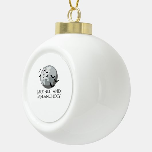 Whimsigoth Ink – Mystieke bossen, manen en magie Keramische Bal Ornament (Rechts)