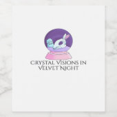 Whimsigoth Ink – Mystieke bossen, manen en magie R Wijn Etiket (Enkel label)