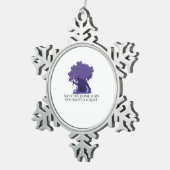 Whimsigoth Ink – Mystieke bossen, manen en magie Tin Sneeuwvlok Ornament (Rechts)