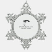 Whimsigoth Ink – Mystieke bossen, manen en magie Tin Sneeuwvlok Ornament (Voorkant)