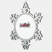 Whimsigoth Ink – Mystieke bossen, manen en magie Tin Sneeuwvlok Ornament (Rechts)