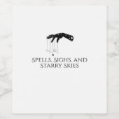 Whimsigoth Ink – Mystieke bossen, manen en magie Wijn Etiket (Enkel label)