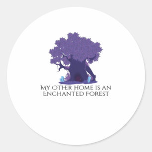 Whimsigoth Ink – Mystieke bossen, manen en magisch Ronde Sticker