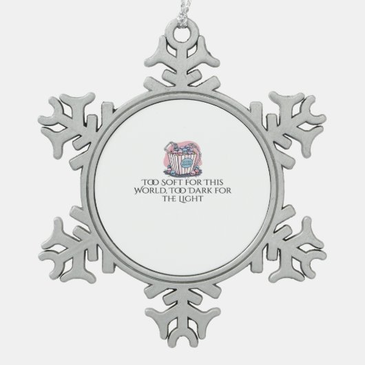 Whimsigoth Inkt – Mystieke Bossen, Manen & Magie E Tin Sneeuwvlok Ornament (Voorkant)