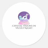 Whimsigoth Inkt – Mystieke Bossen, Manen & Magie R Ronde Sticker (Voorkant)