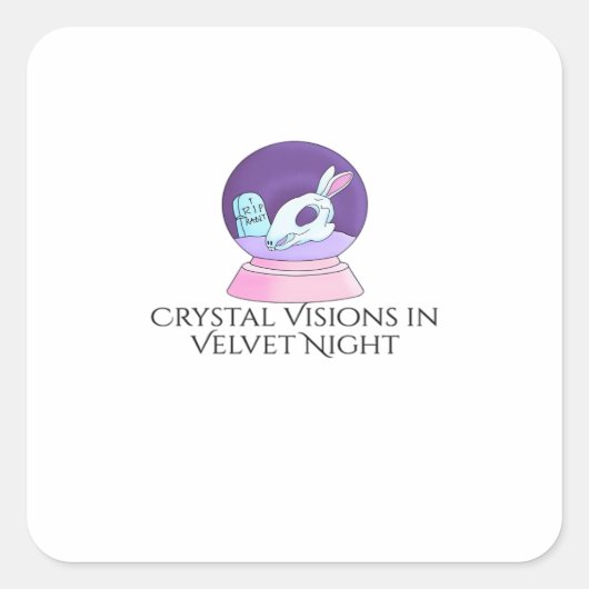 Whimsigoth Inkt – Mystieke Bossen, Manen & Magie R Vierkante Sticker (Voorkant)