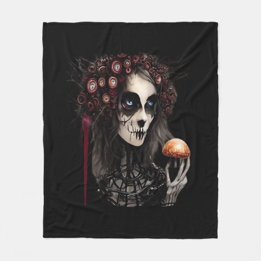 Whimsigoth - Klassieke manen en spookachtige tuine Fleece Deken (Voorkant)