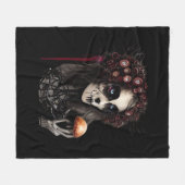 Whimsigoth - Klassieke manen en spookachtige tuine Fleece Deken (Voorkant (Horizontaal))