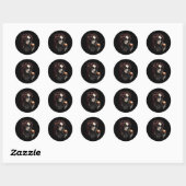 Whimsigoth - Klassieke manen en spookachtige tuine Ronde Sticker (Vel)