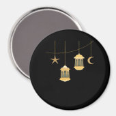 Whimsigoth Lantern Volle Maan Nacht Sky Classic Magneet (Voorkant / Achterkant)