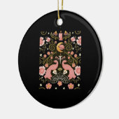 Whimsigoth Midnight Garden Graphic Keramisch Ornament (Links)