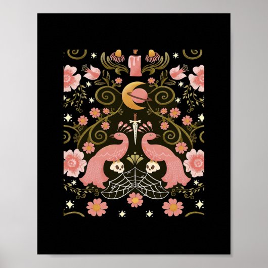 Whimsigoth Midnight Garden Graphic Poster (Voorkant)