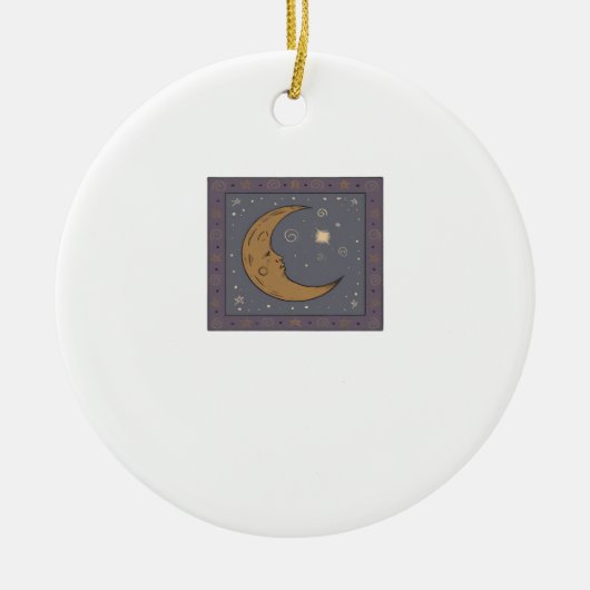 Whimsigoth Moon Classic Keramisch Ornament (Voorkant)