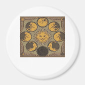 Whimsigoth Moon Classic Magneet (Voorkant)