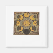 Whimsigoth Moon Classic Magneet (Voorkant)