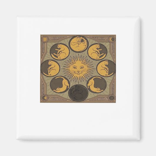 Whimsigoth Moon Classic Magneet (Voorkant)