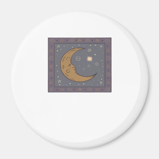 Whimsigoth Moon Classic Magneet (Voorkant)