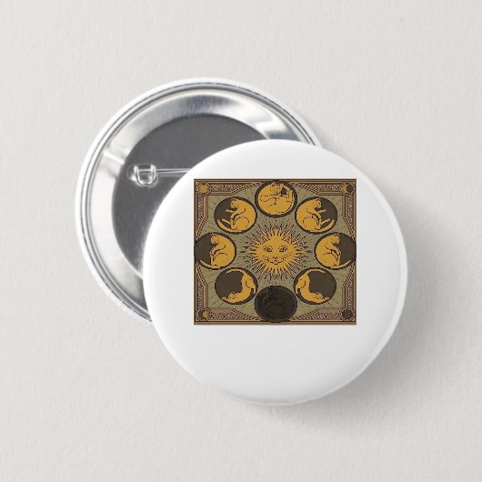 Whimsigoth Moon Classic Ronde Button 5,7 Cm (Voorkant /achterkant)