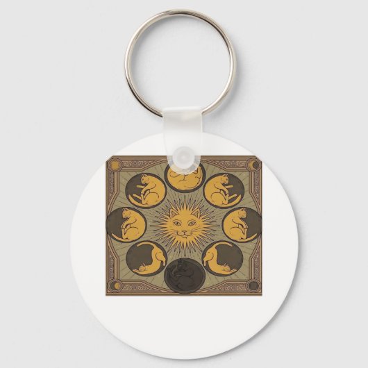 Whimsigoth Moon Classic Sleutelhanger (Voorkant)