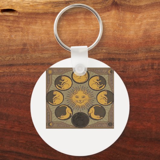 Whimsigoth Moon Classic Sleutelhanger (Voorkant)