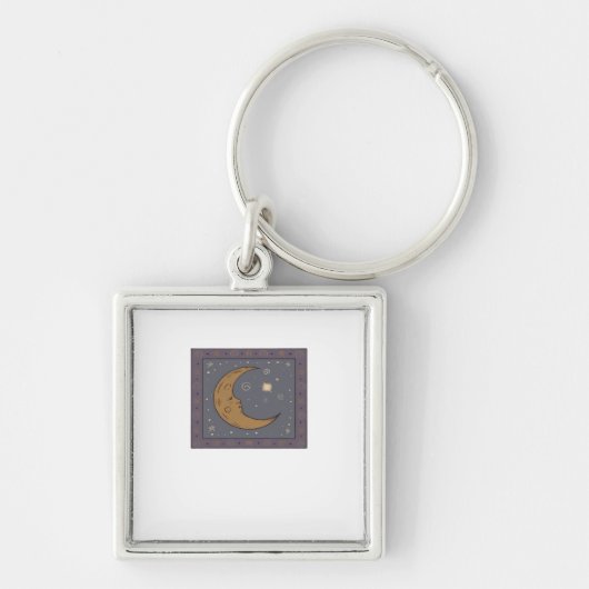 Whimsigoth Moon Classic Sleutelhanger (Voorkant)