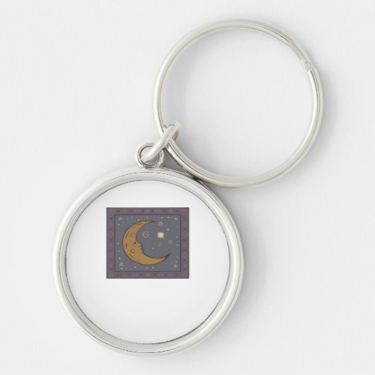 Whimsigoth Moon Classic Sleutelhanger (Voorkant)