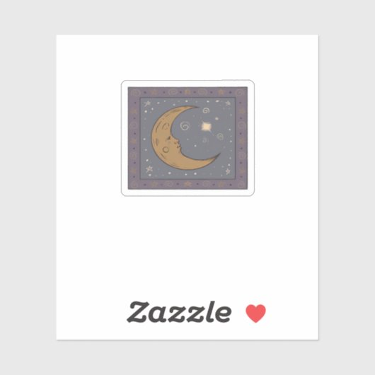 Whimsigoth Moon Classic Sticker (Vel)