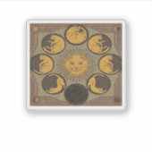 Whimsigoth Moon Classic Sticker (Voorkant)