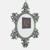 Whimsigoth Moon Classic Tin Sneeuwvlok Ornament (Links)
