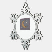 Whimsigoth Moon Classic Tin Sneeuwvlok Ornament (Rechts)