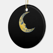 Whimsigoth Moon Keramisch Ornament (Links)