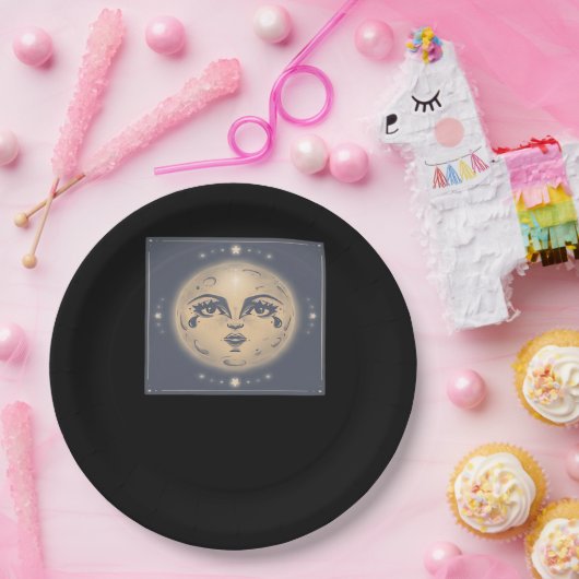  Whimsigoth Moon Papieren Bordje (Feest)