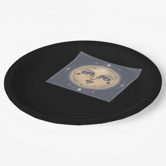 Whimsigoth Moon Papieren Bordje (Gekanteld)