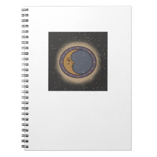 Whimsigoth Moon Print Notitieboek
