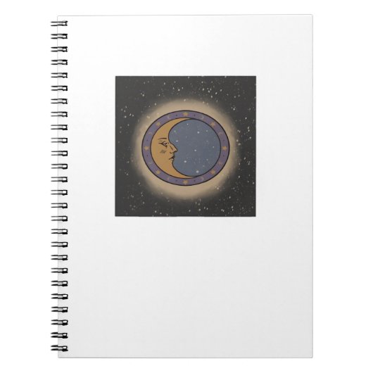 Whimsigoth Moon Print Notitieboek (Voorkant)