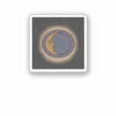 Whimsigoth Moon Print Sticker (Voorkant)