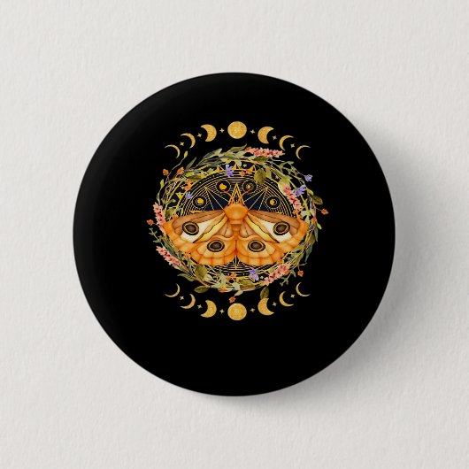 Whimsigoth Moth Classic Ronde Button 5,7 Cm (Voorkant)