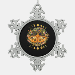 Whimsigoth Moth Classic Tin Sneeuwvlok Ornament