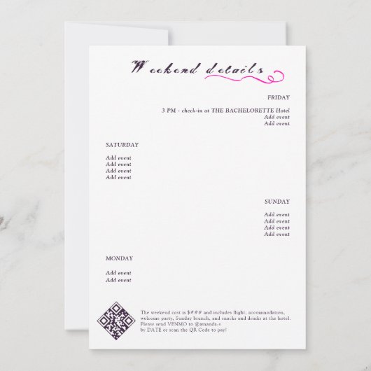 Whimsigoth Mystical Love Potion Bachelorette Party Kaart (Achterkant)