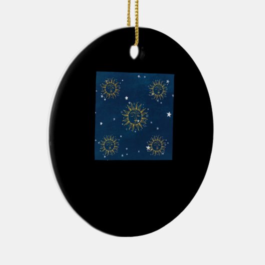 Whimsigoth Night Sky Sun Moon Witchy Classic Desig Keramisch Ornament (Rechts)