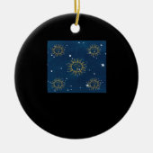 Whimsigoth Night Sky Sun Moon Witchy Classic Desig Keramisch Ornament (Voorkant)
