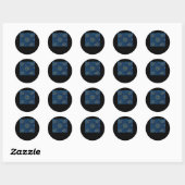 Whimsigoth Night Sky Sun Moon Witchy Classic Desig Ronde Sticker (Vel)