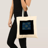 Whimsigoth Night Sky Sun Moon Witchy Classic Desig Tote Bag (Voorkant (product))